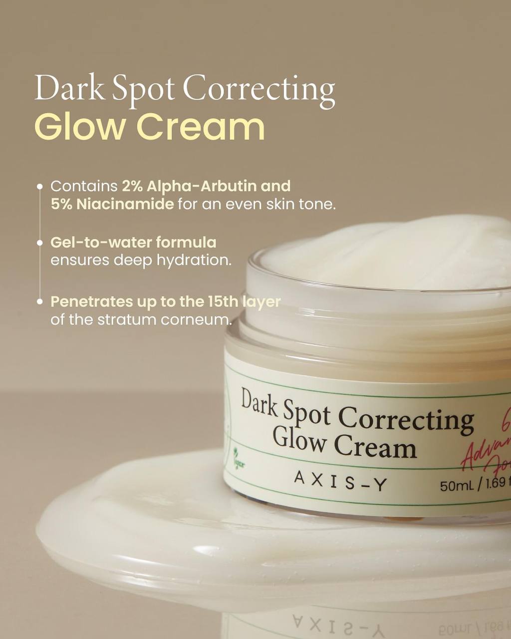 کرم ضد لک و درخشان کننده دارک اسپات اکسیس وای AXIS-Y Dark Spot Correcting Glow Cream