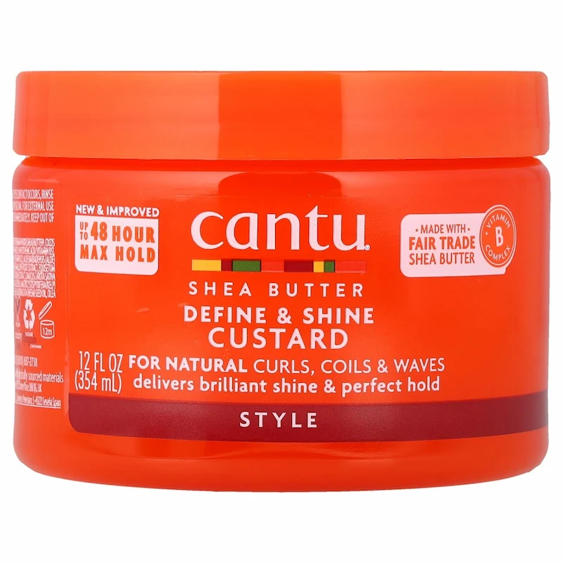 کاسترد حالت‌دهنده و براق‌کننده و فیکس کننده کنتو | Cantu Shea Butter Define & Shine Custard