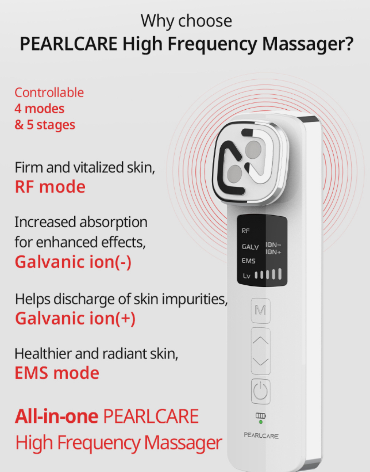 دستگاه جوانساز برند pearl care مدل RF