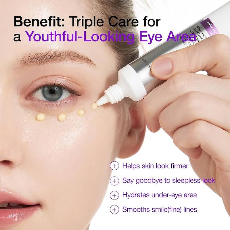 کرم دورچشم کافئین ورتینول آنوا ANUA Retinol 0.1 Caffeine Revitalizing Eye Cream
